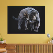 Jaguar Diablo zwart canvas print (Insitu (Woonkamer))
