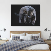 Jaguar Diablo zwart canvas print (Insitu (Slaapkamer))