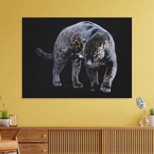 Jaguar Diablo zwart canvasprint Canvas Afdruk