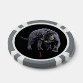 Jaguar Diablo zwart grijs 1 gestreepte poker chip (Enkel)
