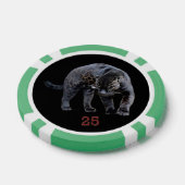 Jaguar Diablo zwart groen 25 gestreepte pokerchip (Enkel)
