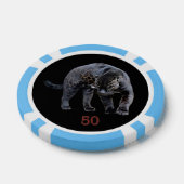 Jaguar Diablo zwart lt blauw 50 gestreepte poker c Poker Chips (Enkel)