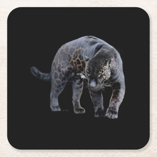 Jaguar Diablo zwart papier onderzetters (Voorkant)