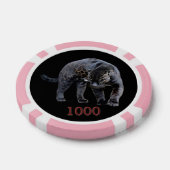 Jaguar Diablo zwart roze 1000 gestreepte pokerchip (Enkel)