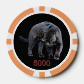 Jaguar Diablo zwart sinaasappel 5000 gestreepte po Poker Chips (Voorkant)
