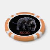 Jaguar Diablo zwart sinaasappel 5000 gestreepte po Poker Chips (Enkel)