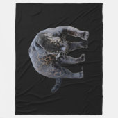 Jaguar Diablo zwarte fleece deken (Voorkant)