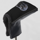 Jaguar Diablo zwarte golfclub putter cover (3/4 voorkant)