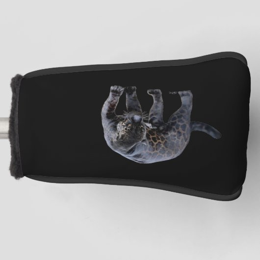 Jaguar Diablo zwarte golfclub putter cover (Voorkant)