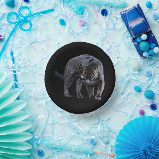 Jaguar Diablo zwarte papieren schalen Papieren Kommen (Feest)