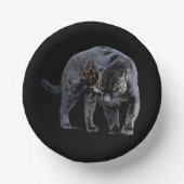 Jaguar Diablo zwarte papieren schalen Papieren Kommen (Voorkant)