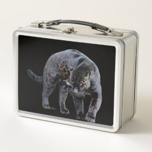 Jaguar Diablo zwarte roestvrije lunchbox