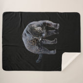 Jaguar Diablo zwarte sherpa deken (Voorkant (horizontaal))