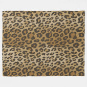 Jaguar dierpatroon fleece deken (Voorkant (Horizontaal))