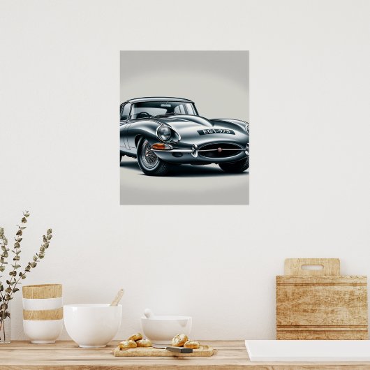 Jaguar E-Type (1961-1975) Poster (Keuken)