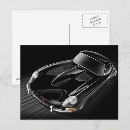 Jaguar E-type Briefkaart (Voorkant / Achterkant)