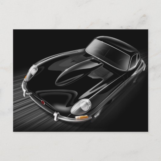 Jaguar E-type Briefkaart (Voorkant)