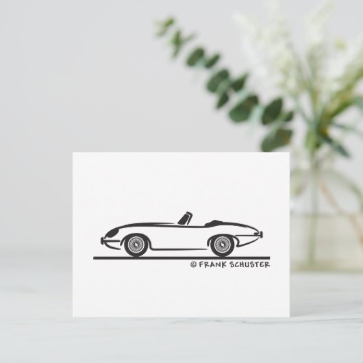 Jaguar E-Type Briefkaart (Staand voorkant)