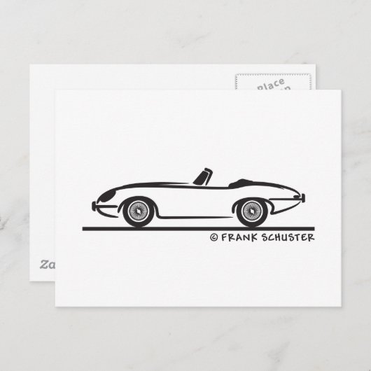 Jaguar E-Type Briefkaart (Voorkant / Achterkant)