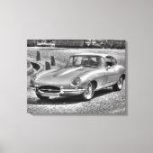Jaguar E-Type Canvas Afdruk (Voorkant)