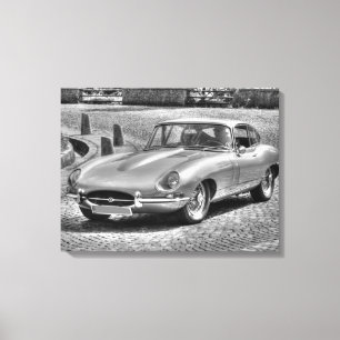 Jaguar E-Type Canvas Afdruk