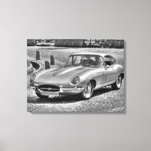 Jaguar E-Type Canvas Afdruk (Voorkant)