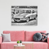 Jaguar E-Type Canvas Afdruk (Insitu (Woonkamer))