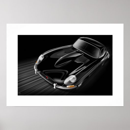 Jaguar E-Type Poster (Voorkant)