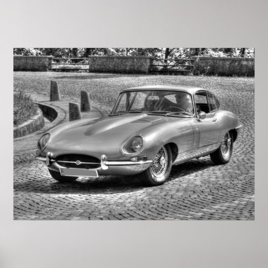 Jaguar E-Type Poster (Voorkant)