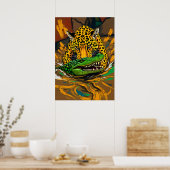 Jaguar en Alligator gevechtskunst Poster (Keuken)