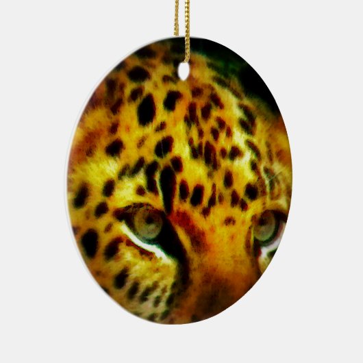 Jaguar Eyes Keramisch Ornament (Rechts)