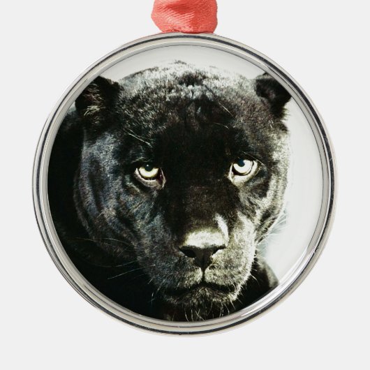 Jaguar Eyes Metalen Ornament (Voorkant)