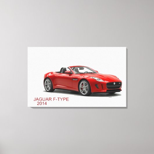 Jaguar F-TYPE 2014 Canvas Afdruk (Voorkant)