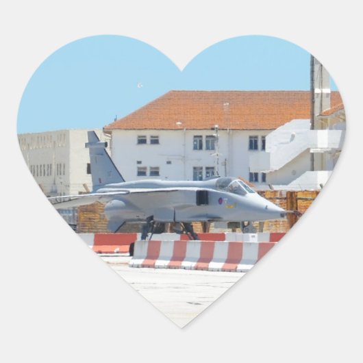 Jaguar Fighter Jet Hart Sticker (Voorkant)