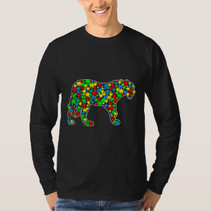 Jaguar Funny Puzzle Animals Autisme T-shirt