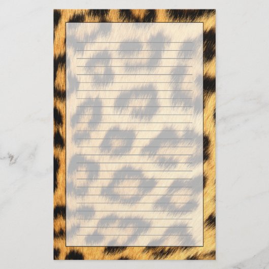 Jaguar Fur 2 Briefpapier (Voorkant)
