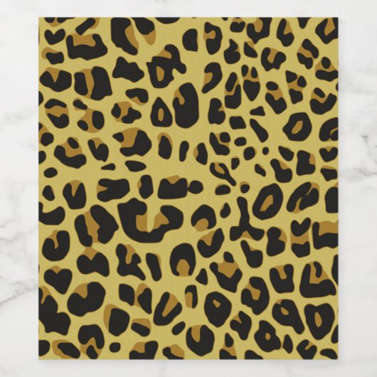 Jaguar Fur Pattern Wijn Etiket (Enkel label)