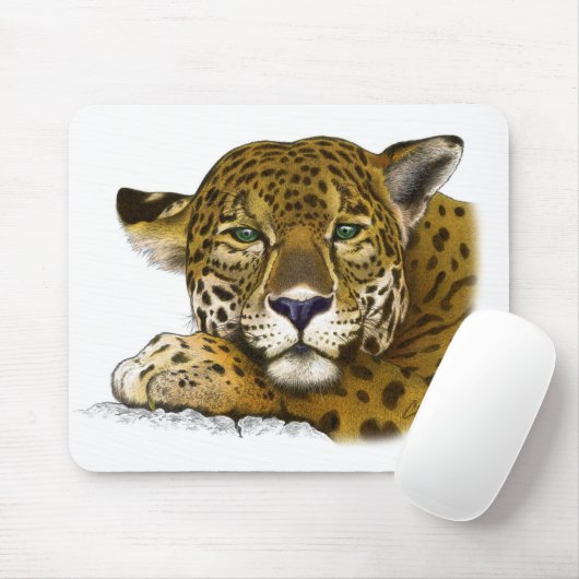 Jaguar, gekleurd muismat (Met muis)