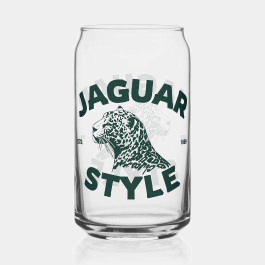 Jaguar Glazen Pot (Voorkant)