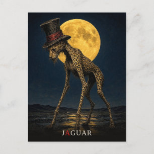 Jaguar Gotische Tophoed gotische Surreal Briefkaart