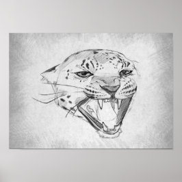 Jaguar - Grafisch Tekenen Poster