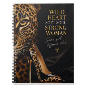 Jaguar & Hoge Hak Luxe Vrouw Design Notitieboek
