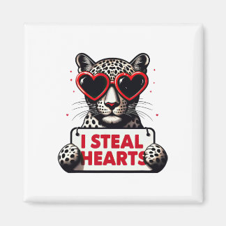 Jaguar I Steal Hearts Kids Mens Womens Leopard Val Magneet