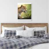 Jaguar in de Amazone mist Canvas Afdruk (Insitu (Slaapkamer))