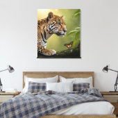 Jaguar in de Amazone mist Canvas Afdruk (Insitu (Slaapkamer))