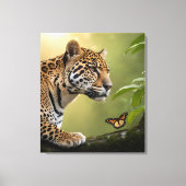 Jaguar in de Amazone mist Canvas Afdruk (Voorkant)