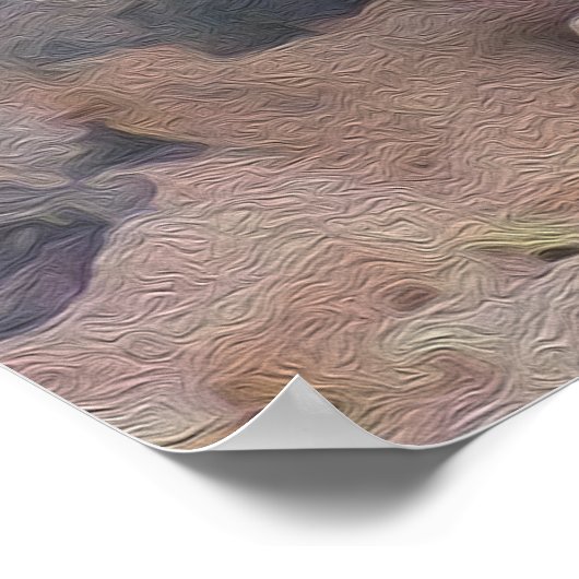 Jaguar in de bosolieverf , Poster (Hoek)