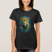 Jaguar In Jungle Big Cat  Print Graphic Design T-shirt (Voorkant)