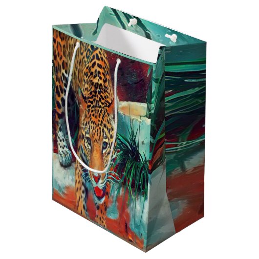 Jaguar in Motion 6234 Gift Bag Medium Cadeauzakje (Voorkant Gekanteld)