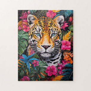 Jaguar in Oerwoud Bloom Legpuzzel